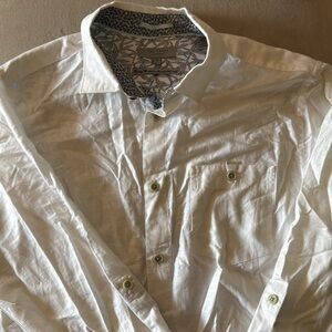 Ted Baker London Linen / Cotton Button Down Long Sleeve Shirt.